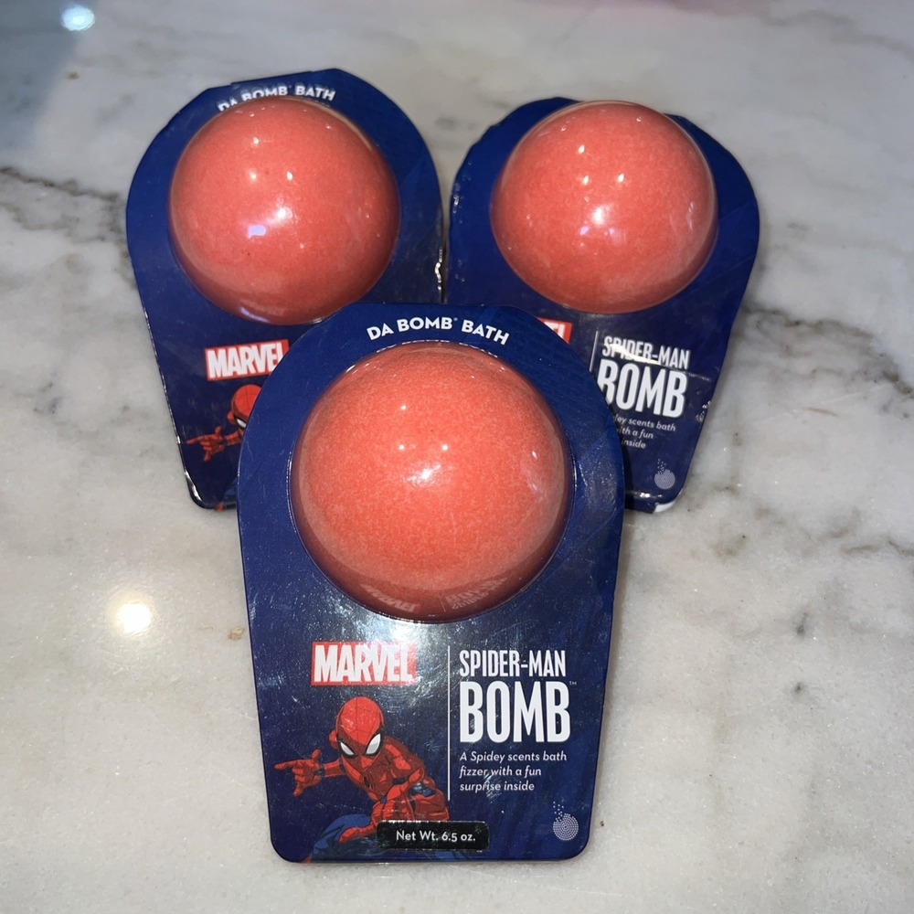 Da Bomb Spider-Man Bath Bomb 3 Pack Spidey Scents Bath Fizzer w/ Surprise Inside